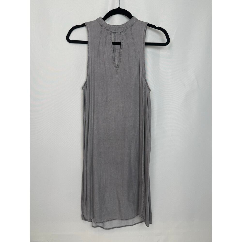 Gentle Fawn Gray Mineral Wash Rayon Swing Dress Keyhole Sz Small